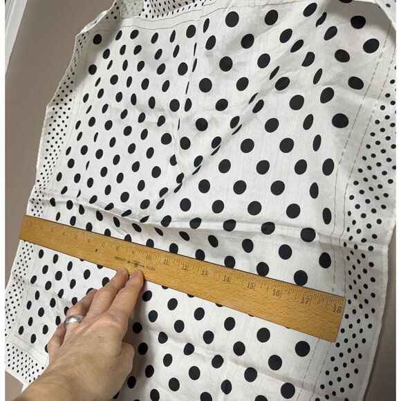Michel Klein Scarf White Black Polka Dot 19" Square Kerchief Classic Unisex - Picture 5 of 9